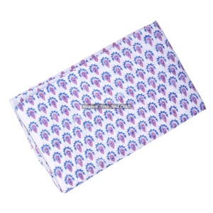 Meilleure qualité main bloc impression florale drap de lit tissu en coton du fournisseur indien et exportateur disponible à un prix abordable - Product Image 1