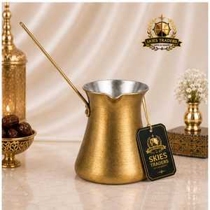 Solid Matte Black Turkish <b>Coffee</b> <b>Pot</b> Traditional Long Handle <b>Metal</b> Cezve For Stovetop Brewing And Hot Beverage - Product Image 4