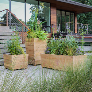 Maceta de Madera de Teca Indonesia Premium para Exteriores, Maceta Cuadrada Grande para Jardín, para Hoteles, Restaurantes y Paisajismo de Áreas Públicas - Product Image 4