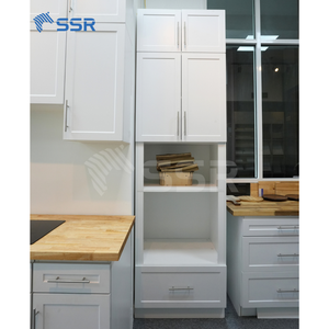 Armoire de cuisine double four SSR VINA personnalisable et prête à assembler, modèle DOC3084, design modulaire moderne, portes peintes en blanc, contreplaqué - Product Image 2