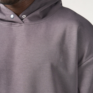 Sudadera con Capucha Extra Grande para Hombre, Color Sólido, Felpa de Algodón, Informal, Transpirable, Estilo Otoñal - Product Image 5