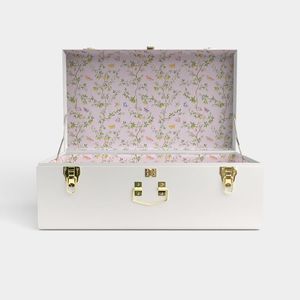 Luxury Nested Metal <b>Storage</b> Trunk Set Decorative Home Organizer Box <b>Stackable</b> Wardrobe <b>Storage</b> Chest with Gold Hardware - Product Image 4