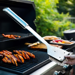 Spazzola per la pulizia del barbecue Bloomer in acciaio inossidabile, raschietto per griglia resistente con setole per grigliate all'aperto - Product Image 3