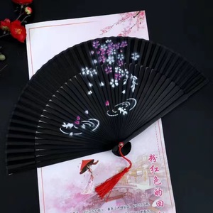 Ventaglio Pieghevole <span class=keywords><strong>in</strong></span> Tessuto di Seta Stile Giapponese - Regalo per la Festa della Mamma e San Valentino, Consegna Rapida - Product Image 5