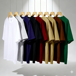 T-shirt Oversize 100% Coton Grammage Lourd 3D Premium Mode Graphique Uni Personnalisé Homme Femme Décontracté - Product Image 2