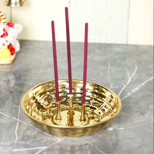 Premium Metal Incense Holder Cheap Rate Elegant Incense Holder for <b>Home</b> <b>Temple</b> Prayer and Spiritual Decor - Product Image 1