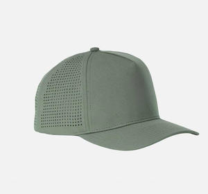 Wholesale Golf <b>Hat</b> Outdoor <b>Waterproof</b> Laser Cut Custom Logo 5 Panel Blank Baseball <b>Hat</b> Ventilation Performance Fashion OEM - Product Image 5