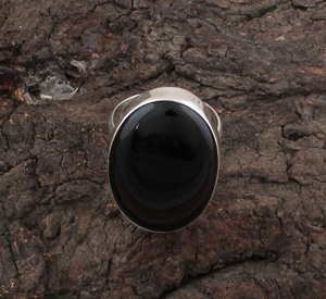 Anillo Grande de Ónice Negro Natural, Plata de Ley 925, Joyería de Piedras Preciosas con Diseño Atrevido, Ovalado, Cabujón, para Mujer, Venta al por Mayor, para Fiestas - Product Image 3