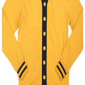 Long Sleeve Unisex Winter Knitted <b>Cardigan</b> Sweater V-neck Embroidery Single Button Closure Quick Dry Breathable Anti-Pilling - Product Image 4