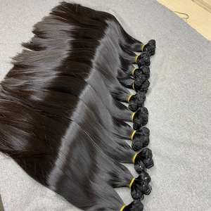 Extensions de cheveux naturels lisses non traités, couleur naturelle, extensions de cheveux lisses, produits de beauté les plus vendus - Product Image 1