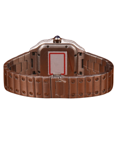 Montre analogique de luxe de qualité supérieure, or blanc éblouissant, accents de diamants sur le cadran blanc, cadeau idéal pour les anniversaires, prix bas disponible - Product Image 4