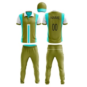 Uniforme de Cricket Personalizado para Equipo, Diseño Nuevo, Camiseta y Pantalones Cortos de Práctica para Hombre, de Alta Calidad - Product Image 3