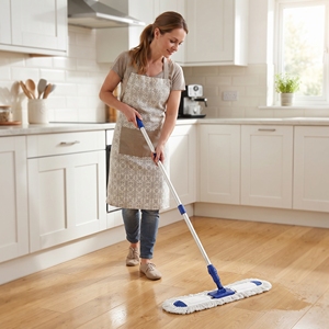 Factory Wholesale Heavy-Duty Highly Durable Cotton <b>Cleaning</b> <b>Mop</b> with Extendable Handle Self-Wringer Plate Tipping Wringing - Product Image 6