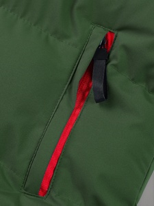 Chaleco Acolchado con Capucha para Hombre, Color Verde Sólido, Chaqueta de Invierno con Cierre de Cremallera, Ropa Casual para Exteriores, Diseño Acolchado sin Mangas - Product Image 6