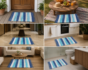 Nouveautés : Tapis en coton shaggy fait main, tapis de cuisine, tapis de pique-nique lavables en machine, tapis tissés à la main, idéal comme paillasson - Product Image 6