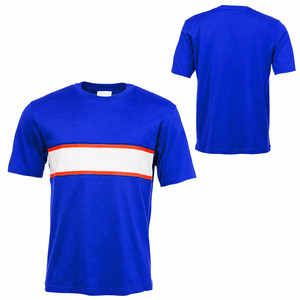 T-shirt de plage pour homme, vêtements décontractés d'été, respirant, manches courtes, coupe classique, mélange polyester/coton, vente chaude, qualité supérieure - Product Image 4