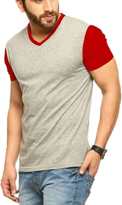 Camiseta de Cuello en V para Hombre, Manga Corta, 100% Algodón - Product Image 4
