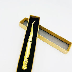 Pince à épiler professionnelle de luxe en acier inoxydable avec pointe fine pour la séparation des cils et le modelage des sourcils - Prix raisonnable - Product Image 5