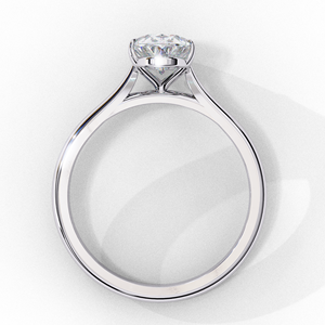 Anillo de Compromiso de Plata 925 con Moissanita, Corte Ovalado, Engaste Invisible, Joyería para Mujer, Regalo para Boda o Fiesta - Product Image 6