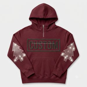 เสื้อฮู้ดดี้ผ้ากำมะหยี่คอตตอน 100% ปักโลโก้ตามสั่ง แห้งเร็ว มีกระเป๋า ขายส่ง เสื้อสวมหัวแบบยูนิเซ็กส์ สีดำ - Product Image 4