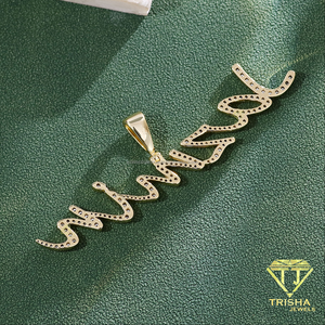 Elegant Jazmin Script Necklace Moissanite Diamond Custom Name Pendant For Jewelry Retailers And Online Sellers - Product Image 3