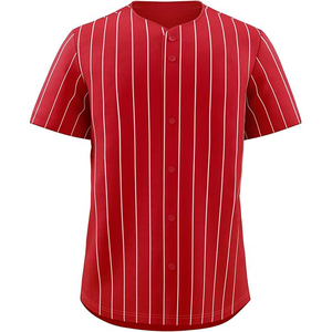 100 Percent Polyester Baseball Jersey Quick Dry Anti Wrinkle Button Down Softball Top Streetwear - Product Image 1