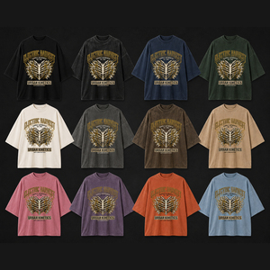 T-shirts surdimensionnés de qualité supérieure pour hommes et femmes, impression de logo personnalisée, t-shirt uni surdimensionné, t-shirt surdimensionné 100% coton - Product Image 6