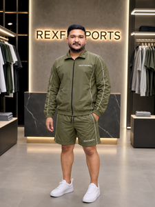 REXFIT SPORTS 2026 Custom Nylon <b>Jacket</b> and Shorts Set Unisex Lightweight Windbreaker Two Piece Outfit for <b>Gym</b> Training Outdoor - Product Image 5