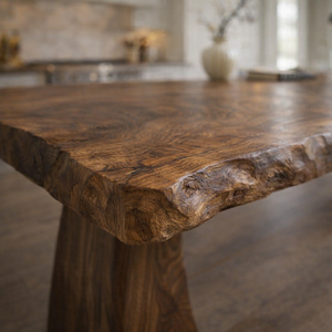 <b>Rustic</b> Solid <b>Wood</b> <b>Dining</b> <b>Table</b> Rectangle Handmade Modern Design Natural Finish Home Furniture - Product Image 3