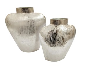 Vase en métal martelé, design moderne, fait main, pour mariage, baptême, centre de table irrégulier, décoration intérieure, haute qualité - Product Image 5