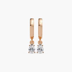 Pendientes de Oro de 14K con Diamante Cultivado en Laboratorio de 0.60 Ct en Forma de Pera, con Engaste de Puntas, Elegantes Joyas Finas para Mujer, Regalo - Product Image 4