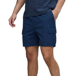 Pantalones Cortos Cargo para Hombre, Diseño Exclusivo, Personalizados, de Poliéster/Algodón, Felpa Francesa, Ecológicos, Cintura Media, Casuales, Resistentes al Viento - Product Image 1