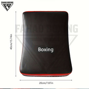 Bouclier de combat en cuir PU noir et rouge avec poignée antidérapante, cible de boxe en PVC pour l'entraînement aux arts martiaux - Product Image 2
