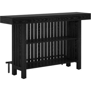 Modern 2-Tier Home <b>Bar</b> Unit Stylish <b>Bar</b> <b>Table</b> with Footrest - Product Image 5