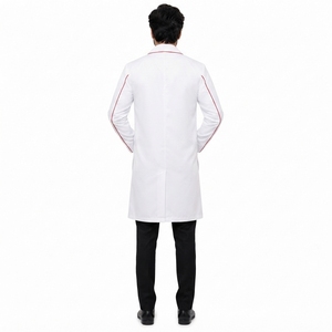 เสื้อกาวน์สำหรับบุรุษและสตรี ชุดทำงานในห้องปฏิบัติการแบบมืออาชีพ ผ้าทนทาน สวมใส่สบาย ดีไซน์แขนยาว สำหรับงานวิจัยทางการแพทย์ - Product Image 3