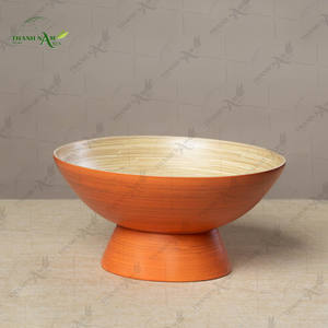 Cuenco de Pedestal de Bambú Hecho a Mano, Pieza Decorativa Escultural para Mesas Modernas de Lujo - Product Image 6