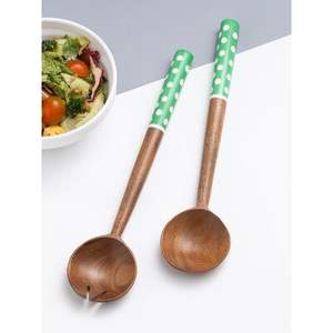 Nouveauté : Serveur à salade en bois et résine, idéal pour servir la salade à la maison, en cuisine, lors de fêtes et d'événements, au prix de gros d'usine. - Product Image 5