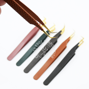 Fanning Lashes Eyelash Extensions Tweezers Wholesale Fans Volume Lash Extension Tweezers for Lash Isolation 45 90 Degree - Product Image 1