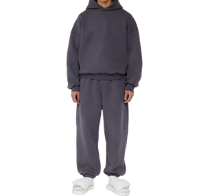 Ensemble de survêtement unisexe avec sweat-shirt à capuche et pantalon de jogging, coupe-vent personnalisé, survêtement uni surdimensionné pour homme, ensemble de sweat-shirt à fermeture éclair - Product Image 5