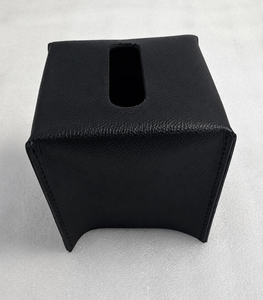 Elegant <b>Black</b> Leather Tissue Box <b>Cover</b> For Restaurant Hotel Guest Room And Office Decoration Purpose - Product Image 1