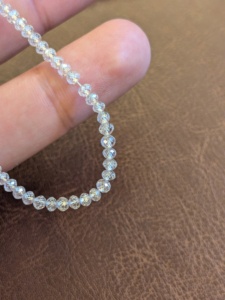 Lab Grown White Diamond Rondelle Beads AAA Faceted 2.5-3.2mm Loose Certified Made in India Wholesale Supplier for Jewelry Making - Product Image 6