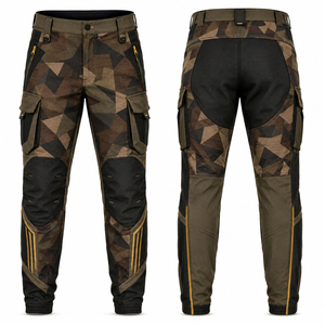 Pantalon cargo camouflage pour homme, coupe droite, plusieurs poches, respirant, style vêtements de travail, automne, vêtements d'extérieur - Product Image 1