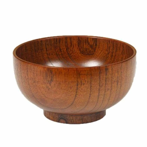 Tazón de Madera Ligero y Duradero para Cocina, Servidor de Ensaladas para Hoteles y Restaurantes, Tazón de Madera para Servir Frutas y Sopas - Product Image 1