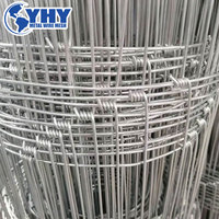 Malla de Alambre Galvanizado de 12.5 Gauge y 47 Pulgadas x 330 Pies con Junta Articulada para Cercas de Campo, Ganado, Ovejas, Cabras y Granjas