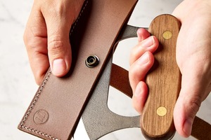 Custom Handmade Forged Ullu <b>Knife</b> Stainless Steel Wood Handle Leather Sheath Eco-Friendly Ambidextrous Modern Dishwasher <b>Safe</b> - Product Image 5