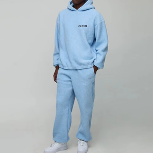 Conjunto de Sudadera con Capucha y Pantalones Deportivos Holgados de Invierno Personalizados para Hombre, Sudadera con Capucha Extra Grande y Gruesa Personalizada para Hombre, Conjuntos Deportivos - Product Image 1