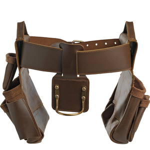 Heavy-Duty Comfort Rig Professional Adjustable OEM Carpenters Electrical <b>Tool</b> Suspenders Canvas <b>Leather</b> <b>Tool</b> Bag 200 lb Capacity - Product Image 2