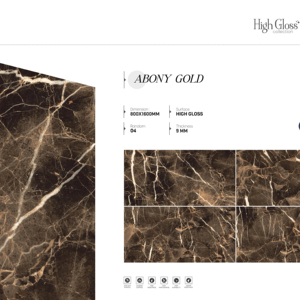 Azulejos de porcelana de alto brillo premium de 800x1600, 1200x1800, 750x1500 mm diseñados para interiores modernos que crean un reflejo brillante. - Product Image 1