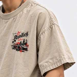 เสื้อยืดโอเวอร์ไซส์พรีเมียม พิมพ์ลาย DTG สไตล์วินเทจ ลุคสตรีทแวร์ ยูนิเซ็กส์ แขนสั้น ลำลอง ปรับแต่งได้เต็มที่ - Product Image 2