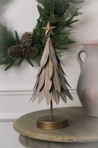 Handmade Metal <b>Christmas</b> <b>Tree</b> Decor With Gold Star Top Modern Centerpiece For Holiday <b>Table</b> Decorations - Product Image 6